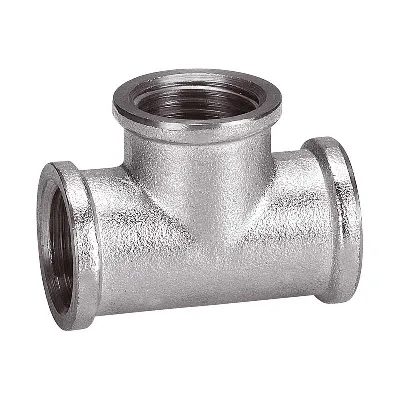 Тройник ВВВ 1/2'х1/2'х1/2' никелированный AQUALINK 02568