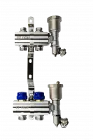 Коллекторная группа FHF-2R set 2 контура 1'x3/4' c воздухоотводчиками и кронштейнами Ridan 088U0702R Москва