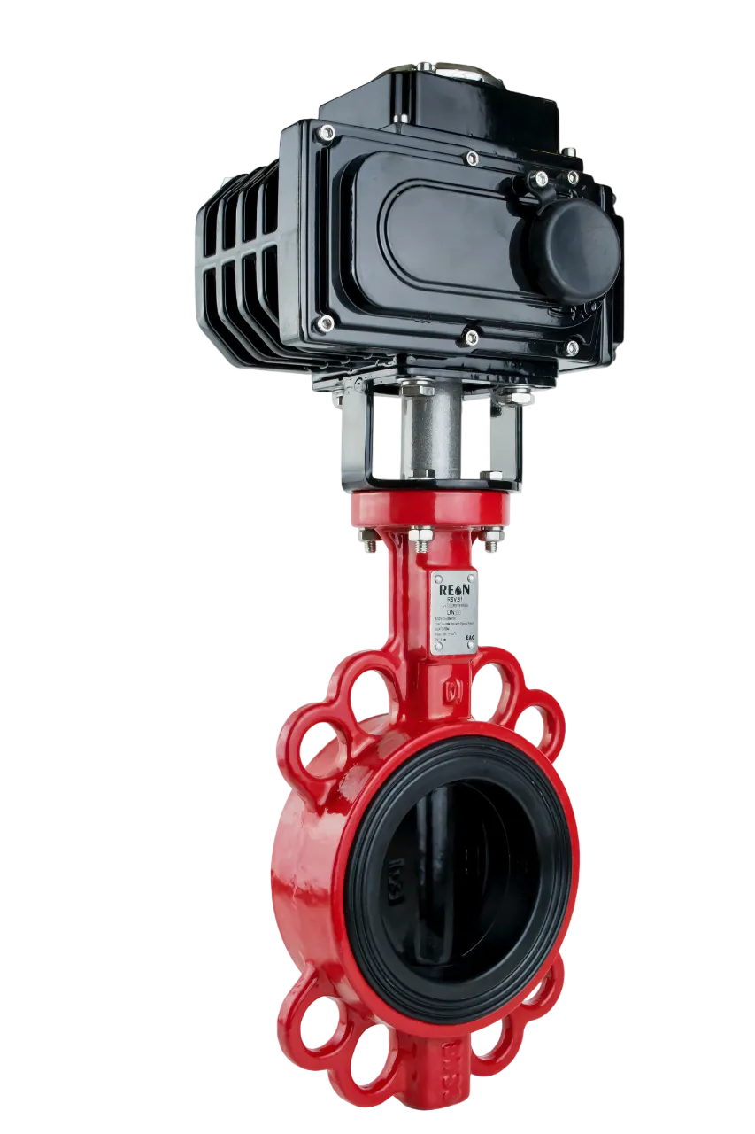 Дисковый поворотный затвор REON тип RSV81RED DN 200 с электроприводом 220 В Москва