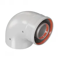Отвод промежуточный 90 гр d 60/100 коаксиальный Kiturami E91E900081 Москва