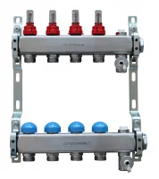 Коллекторная группа с расходомерами 1'x9 выходов 3/4' НР евроконус Usystems 1135946
