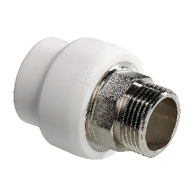 Муфта комбинированная 40 х 1 1/4' НР под ключ полипропиленовая PPR белая VALTEC PV7074007
