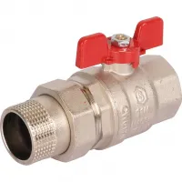 Кран шаровой со сгоном 1 1/4' ВН ручка бабочка (EPDM) STOUT RG008SHJK2EI2F