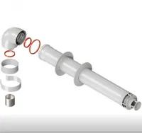 Комплект дымохода СТАНДАРТ 60/100 - 900мм  хомут в комплекте + втулка D60 L-50 Rommer RG0091CSP6ELI5