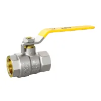 Кран шаровой латунный никелированный Ду40 Ру25 (1 1/2') ВР/ВР GAS (рычаг стальной) LD Pride LD 47.351.40.0
