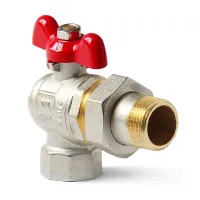 Кран шаровой полнопроходной угловой со сгоном, ру ка-бабочка, НВ 1/2 PRO AQUA EWB69-M15-F15s Нижний Новгород