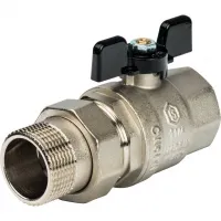 Кран шаровой со сгоном 1 1/4' ВН ручка бабочка STOUT RG008Q0M497039