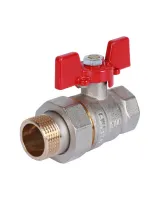 Кран шаровой с американкой 3/4 ВН/НР, ручка бабочка Rommer RG00938RJNB0P4