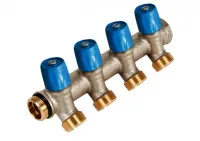 Коллектор VBS с синими вентилями, 1НР под евроконус, 1 - 4xEK Henco VBS060504-BL