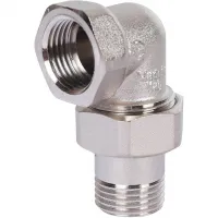 Сгон разъемный ВН 1/2' угловой (американка), никелированный STOUT RG008T5QA3SG0J