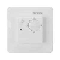 Терморегулятор механический RX-308U белый (совместим с Schneider серии Unica) REXANT 51-0823