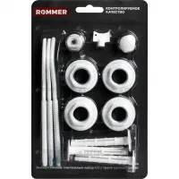 Комплект монтажный ROMMER c тремя кронштейнами 1/2 (13 в 1) белый Rommer RG008Q281D491E Москва
