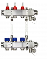 Коллекторная группа SSM-3RF set 3 контура 1' x 3/4' с расходомерами и кронштейнами Ridan 088U0953R