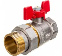 Кран шаровой с американкой 1 1/4 ВН/НР, ручка бабочка Rommer RG008UB5BL86UC