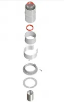 Дымоход нач участок 90 гр 60/100  хомут в комплекте + втулка D60 L-50 Rommer RG0091CSP6JLAP Москва