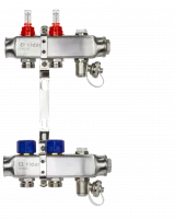 Коллекторная группа SSM-2RF set 2 контура 1' x 3/4' с расходомерами и кронштейнами Ridan 088U0952R