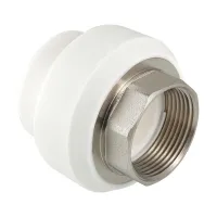 Муфта комбинированная 40 х 1 1/4' ВР под ключ полипропиленовая PPR белая VALTEC PV7064007