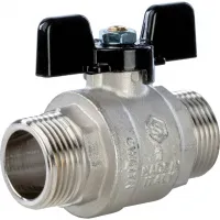 Кран шаровой 1' НН ручка бабочка STOUT RG008Q0M4B1A03