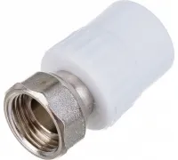 Муфта с накидной гайкой 20x1/2' полипропиленовая PPR белая Valfex 10139020