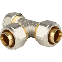 Тройник равнопроходный 32x32x32 для металлопластиковых труб винтовой STOUT RG008S9DJADR67