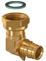 Угольник ВР 16X1/2' с накидной гайкой, аксиальный, латунный Usystems 1135778