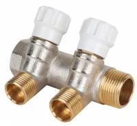 Коллектор 3/4'x2 выхода 1/2' НР с вентилями MVI MM.402.0504 Москва
