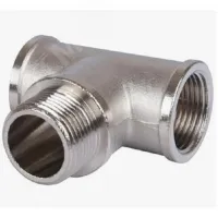 Тройник ВНВ 1/2'х1/2'х1/2' переходной, никелированный Aquadeel BFN-011-401