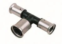 Тройник пресс 32х40х32 переходной, ПВДФ Henco 12PK-324032