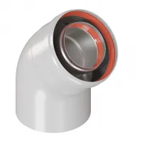 Отвод промежуточный 45 гр d 60/100 коаксиальный Kiturami E91E900082 Москва