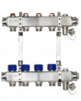 Коллекторная группа SSM-4R set 4 контура 1' x 3/4' с термостатическими клапанами и кронштейнами Ridan 088U0974R Москва