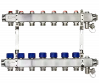 Коллекторная группа SSM-7R set 7 контуров 1' x 3/4' с термостатическими клапанами и кронштейнами Ridan 088U0977R