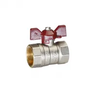 Кран шаровой бабочка 1/2" ВВ красная TEMPER (88.В-В.1/2".Б) Нижний Новгород