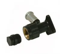 Водорозетка пресс 14х1/2'ВР, ПВДФ с черной заглушкой Henco 2PK-1404BP