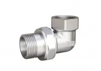 Сгон разъемный угловой (американка) DN15 (1/2')   ВР/НР латунь никель' LD Pride LD.67.534.15