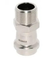 Соединитель нержавеющая сталь 22x1/2' НР, пресс Rommer RG0091KSNP3CDB Москва