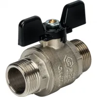 Кран шаровой 3/4' НН ручка бабочка STOUT RG008Q0M4AR5NO