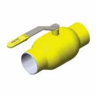 Кран шаровой 11с10фт КШГ 70.002.100  стальной для газа станд. проход DN 100 PN 16 под приварку с рукояткой BROEN 9467800