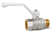 Кран шаровой 11б27п1 Ду20 Ру40 (3/4') ВН белая ручка рычаг LD Pride LD 47.303.20 W