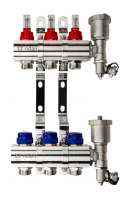 Коллекторная группа FHF-3RF set 3 контура 1' х 3/4' с расходомерами, воздухоотводчиками и кронштейнами Ridan 088U0723R Москва