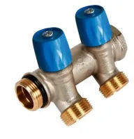 Коллектор VBS с синими вентилями, 1НР под евроконус, 1 - 2xEK Henco VBS060502-BL