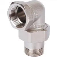 Сгон разъемный ВН 3/4' угловой (американка), никелированный STOUT RG008T5QA5CHH4