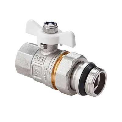 Кран шаровый со сгоном 1/2' ВН ручка бабочка MVI BV.521.04 Москва