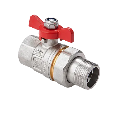 Кран шаровый со сгоном 1' ВН ручка бабочка MVI BV.520.06 Москва