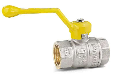 Кран шаровый латунный никелированный 11б27п Ду15 Ру40 (1/2') ВР/ВР рычаг GAS LD Pride LD 47.351.15 Нижний Новгород