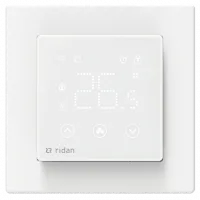 Термостат комнатный сенсорный встраиваемый Rsmart-SW с Wi-Fi подключением белый Ridan 088L1141R