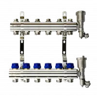 Коллекторная группа FHF-6R set 6 контуров 1' х 3/4' c воздухоотводчиками и кронштейнами Ridan 088U0706R