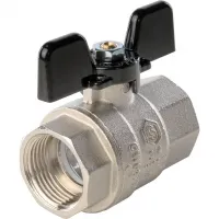 Кран шаровой 3/4' ВВ ручка бабочка STOUT RG008Q0LA66MAJ