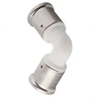 Угольник 32 45 град., ПВДФ пресс белый Henco 27PKW-3232