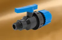 Кран шаровой компрессионный НР разъемный d 20x1/2 Политэк 553222012 Москва
