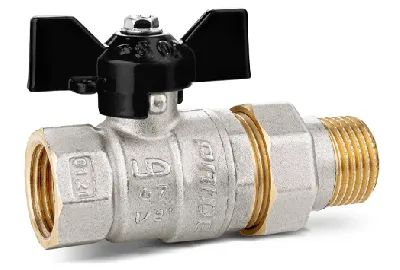Кран шаровой со сгоном (американка) бабочка ВН/НР Ду15 Ру40 (1/2') LD Pride LD 47.306.15 Москва